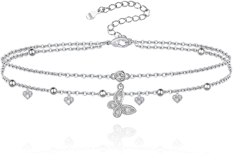 Double Layered Butterfly Sterling Silver Bracelet