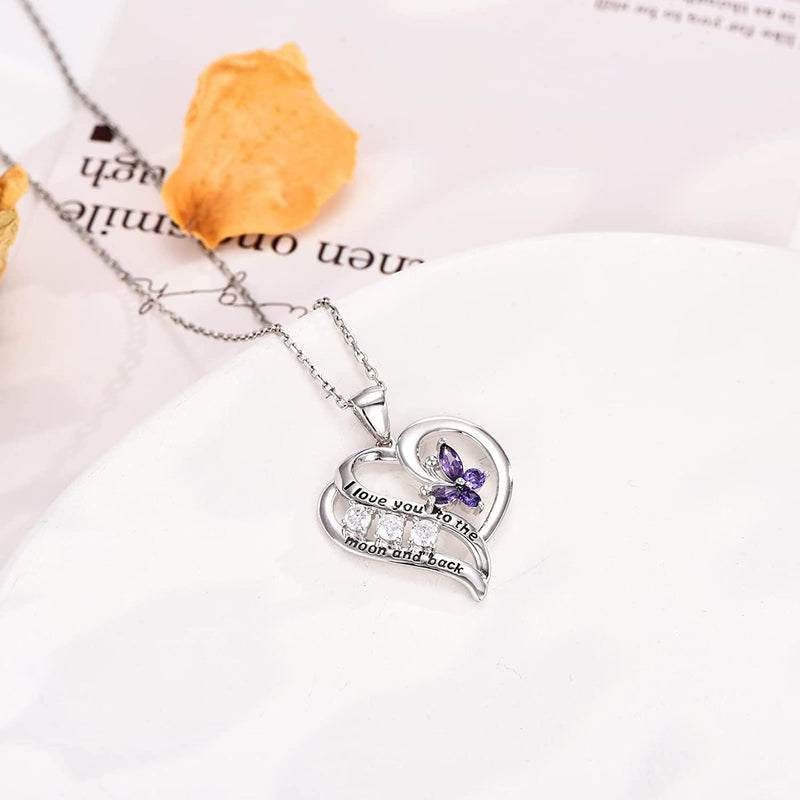 Double Heart Sterling Silver Necklace