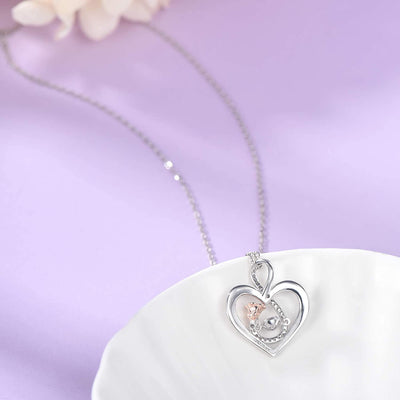 Rose Flower Sterling Silver Necklace