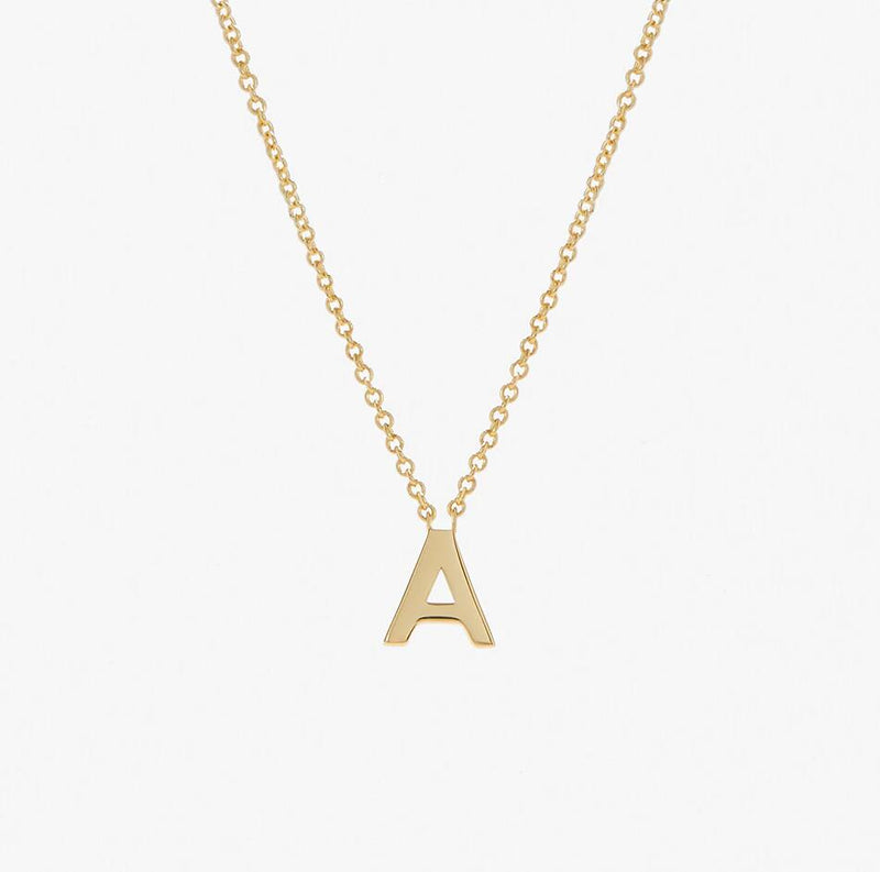 Initial Letter Sterling Silver Necklace