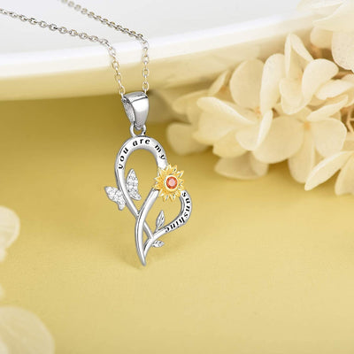 Sunflower Sterling Silver Necklace