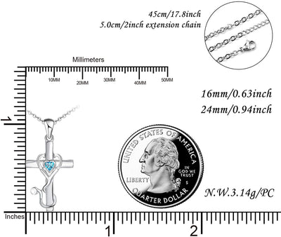 Stethoscope Cross Sterling Silver Necklace