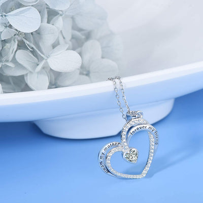 Double Love Heart  Sterling Silver Necklace