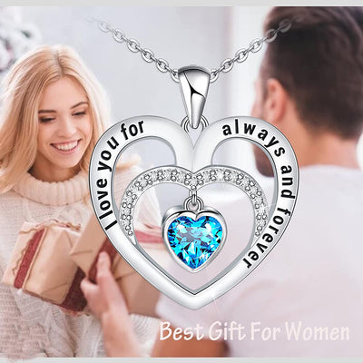 Double Heart Sterling Silver Necklace