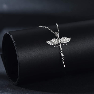 Faith Cross Sterling Silver Necklace