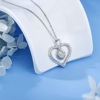 Infinity Heart Sterling Silver Necklace