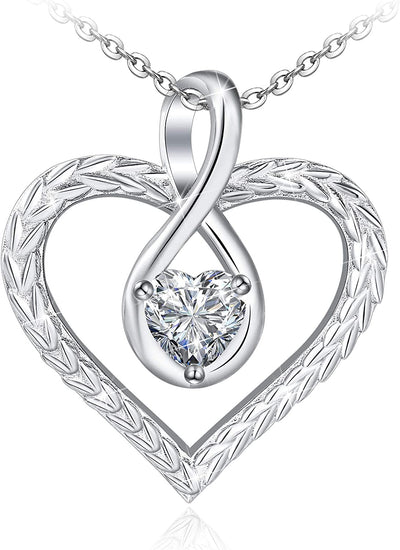 Infinity Heart Sterling Silver Necklace