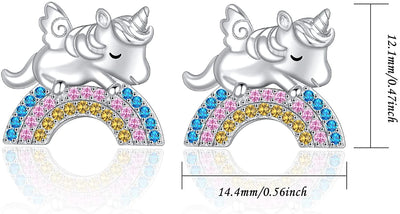 Unicorn Sterling Silver Stud Earring