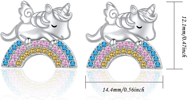 Unicorn Sterling Silver Stud Earring