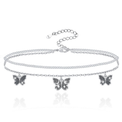 Butterfly Sterling Silver Ankle