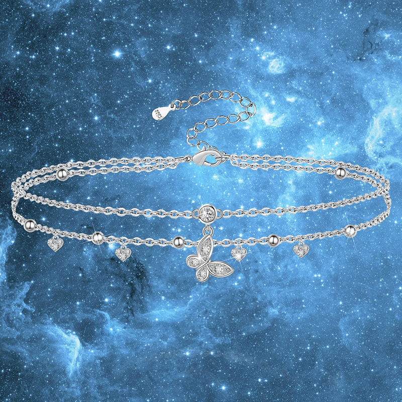 Double Layered Butterfly Sterling Silver Bracelet