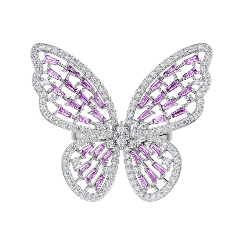 Precious Butterfly Sterling Silver Ring