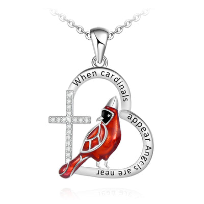 Cardinal Cross Sterling Silver Necklace