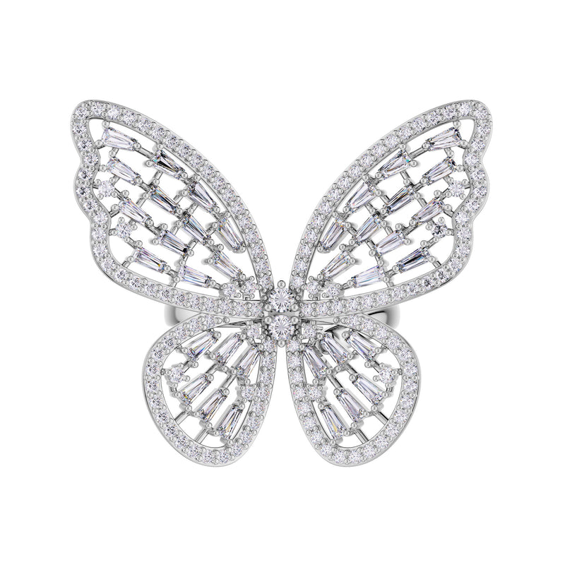 Precious Butterfly Sterling Silver Ring