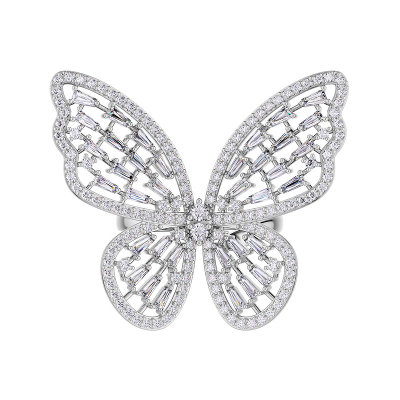 Precious Butterfly Sterling Silver Ring