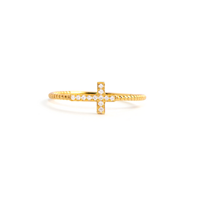 PRAY ON IT - CROSS BEADED RING