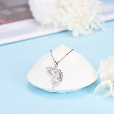 Magnetic Combination Friendship Butterfly Sterling Silver Necklace