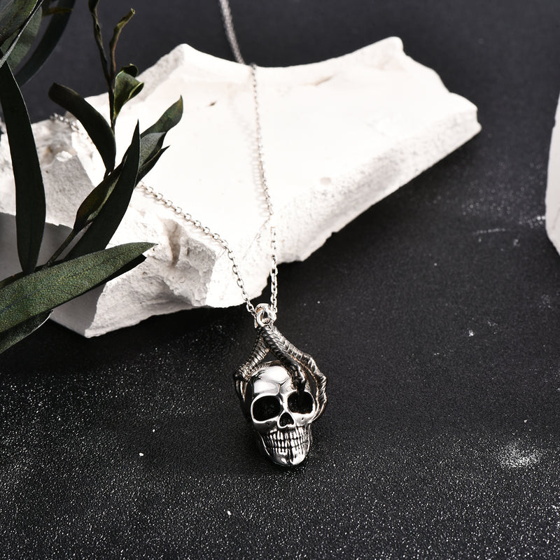 Skull Necklace Sterling Silver