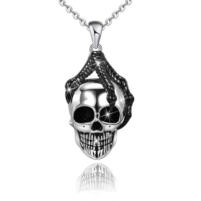 Skull Necklace Sterling Silver