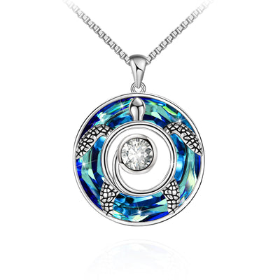 Sea Turtle Pendant Necklace Sterling Silver