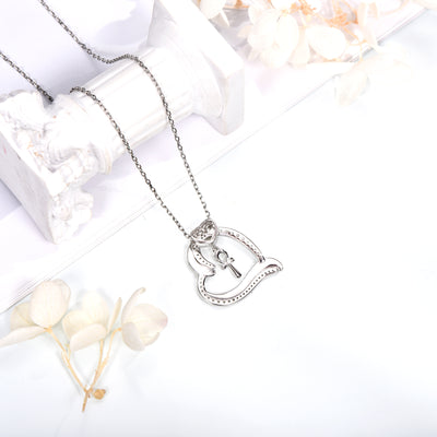 I Love You Forever Heart Necklace Sterling Silver