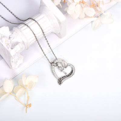 I Love You Forever Heart Necklace Sterling Silver