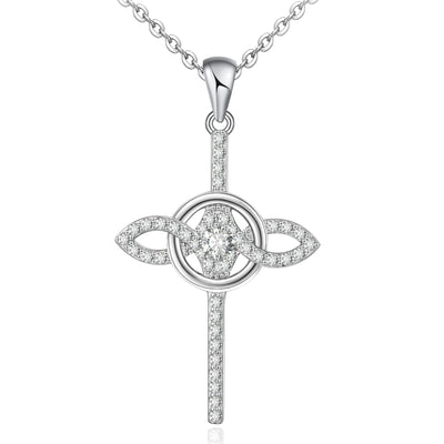 Dara Knot Celtic Necklace Sterling Silver