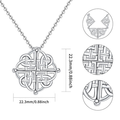 Dara Celtic Knot Magnets Necklace Sterling Silver