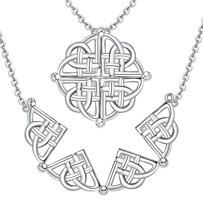 Dara Celtic Knot Magnets Necklace Sterling Silver