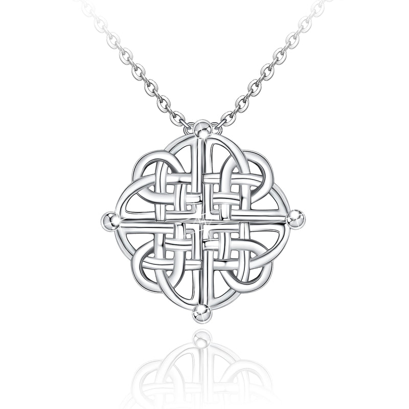 Dara Celtic Knot Magnets Necklace Sterling Silver