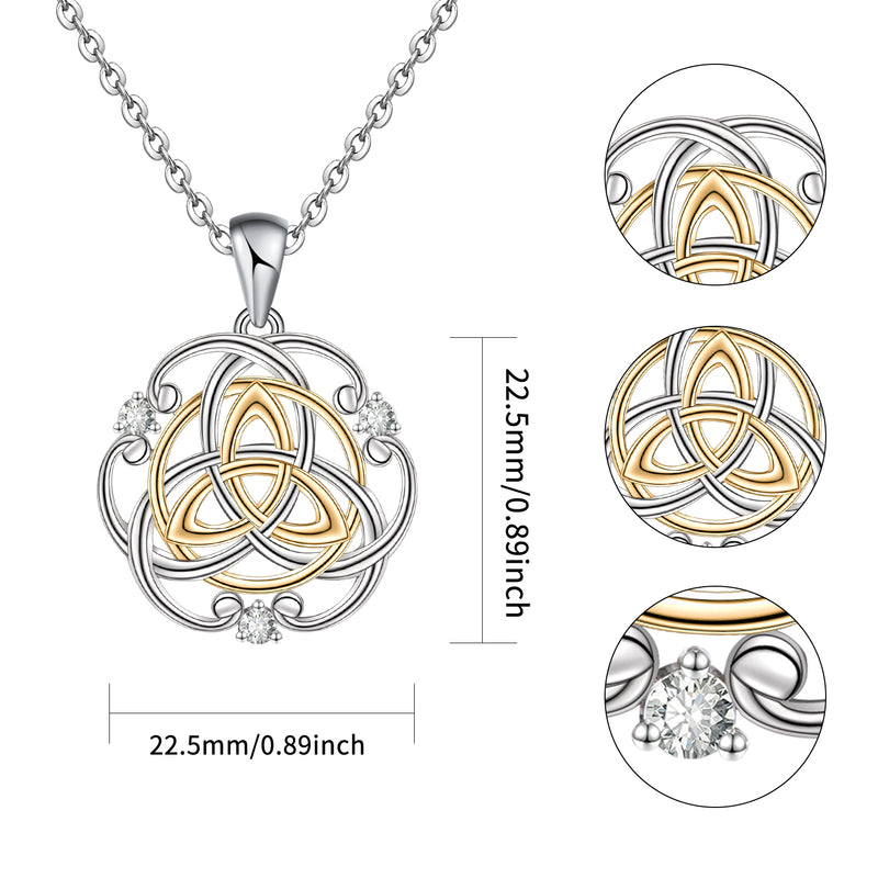 Celtic Knot Necklace Sterling Silver