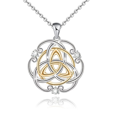 Celtic Knot Necklace Sterling Silver