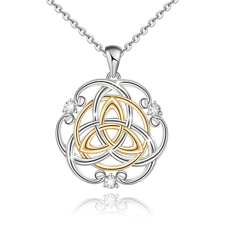 Celtic Knot Necklace Sterling Silver