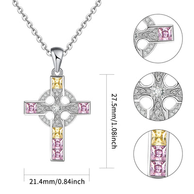 Dara Knot Cross Necklace Sterling Silver