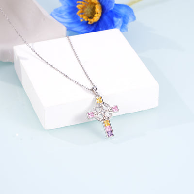 Dara Knot Cross Necklace Sterling Silver