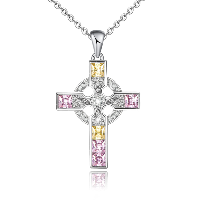 Dara Knot Cross Necklace Sterling Silver