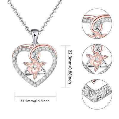 Celtic Knot  Heart Necklace Sterling Silver