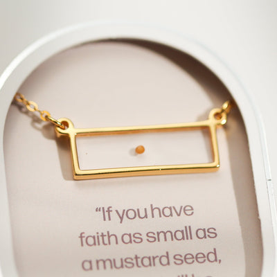 Mustard Seed of Faith - Bar Necklace