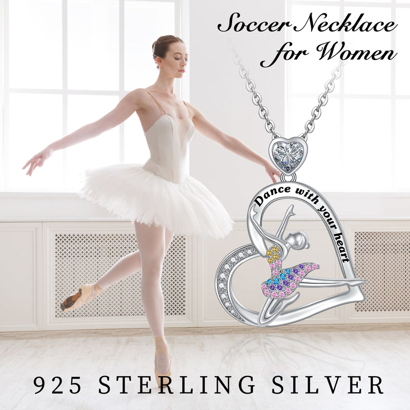Ballerina Girls Necklace Sterling Silver