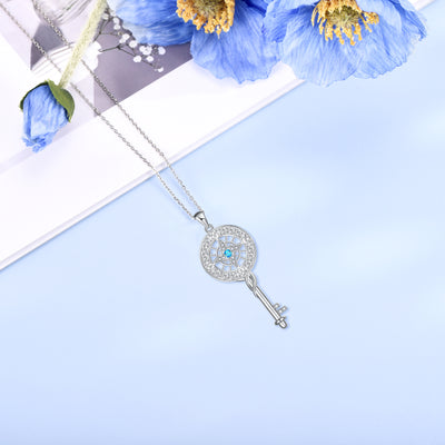 Key Necklace Sterling Silver