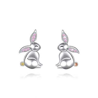 Bunny Sterling Silver Stud Earrings