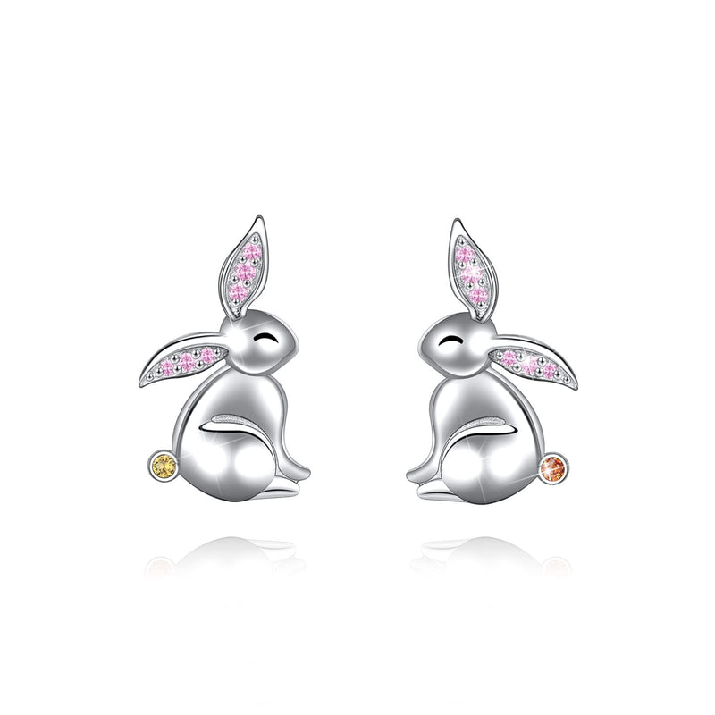 Bunny Sterling Silver Stud Earrings