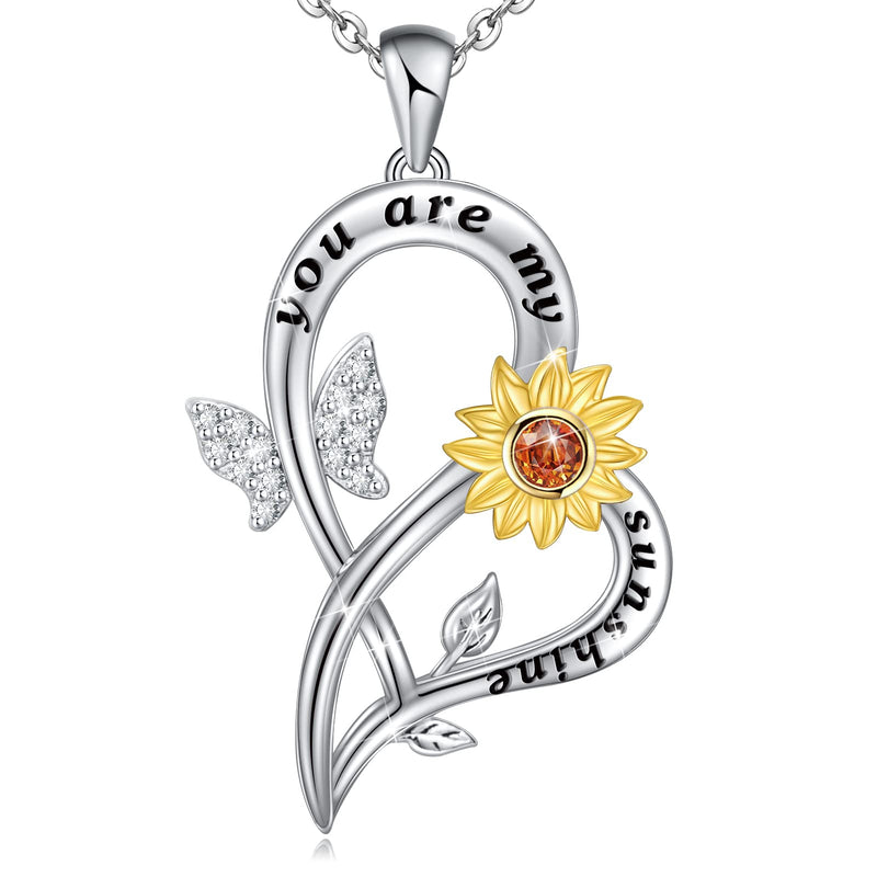 Sunflower Sterling Silver Necklace