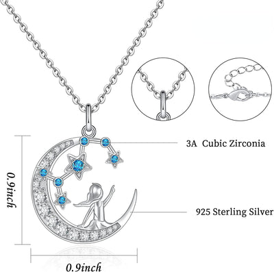 Zodiac 12 Constellation Scorpio Sterling Silver Necklace