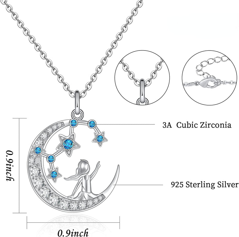 Zodiac 12 Constellation Scorpio Sterling Silver Necklace