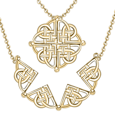 Celtic magnets Necklace Sterling Silver