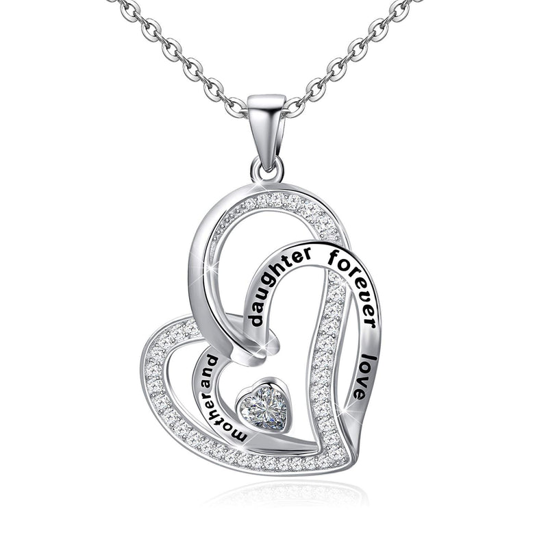 Double Heart Sterling Silver Necklace