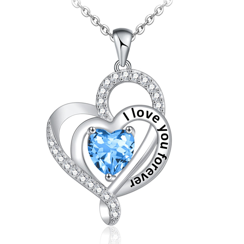 Double Love Heart Sterling Silver Necklace