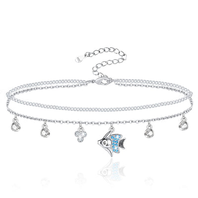 Fish Sterling Silver Anklet