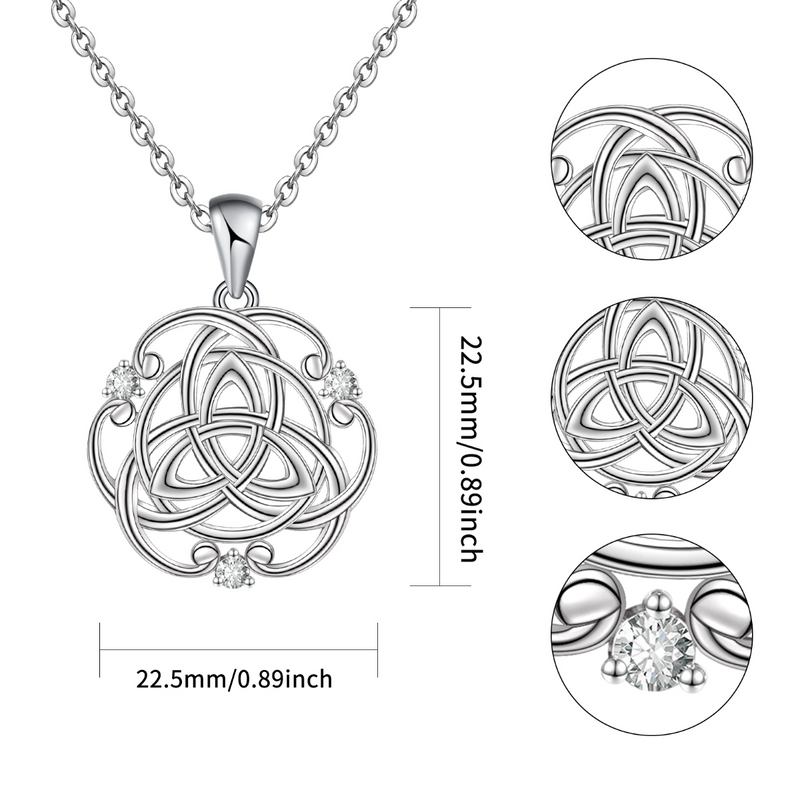 Celtic Trinity Necklace  Sterling Silver
